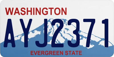 WA license plate AYJ2371