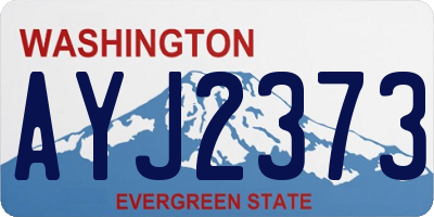 WA license plate AYJ2373