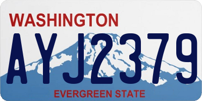 WA license plate AYJ2379