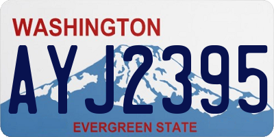 WA license plate AYJ2395