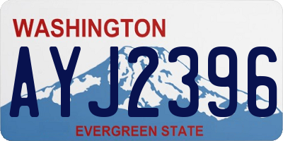 WA license plate AYJ2396