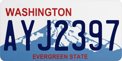 WA license plate AYJ2397