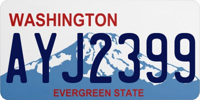 WA license plate AYJ2399