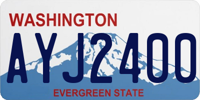 WA license plate AYJ2400