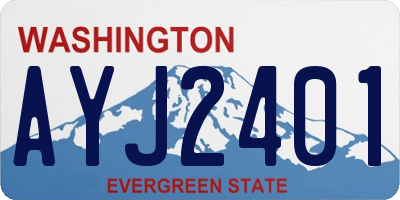 WA license plate AYJ2401