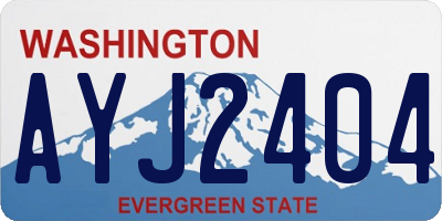 WA license plate AYJ2404