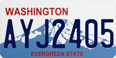 WA license plate AYJ2405