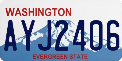 WA license plate AYJ2406