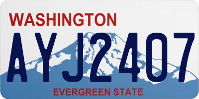 WA license plate AYJ2407