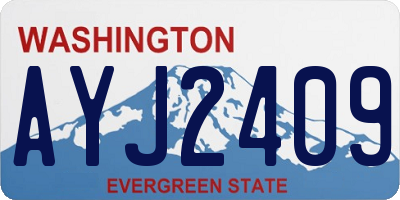 WA license plate AYJ2409