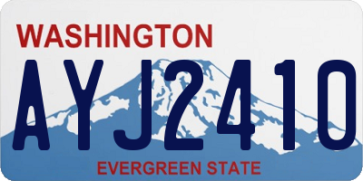 WA license plate AYJ2410