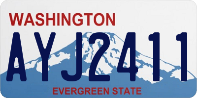 WA license plate AYJ2411