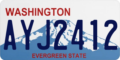 WA license plate AYJ2412