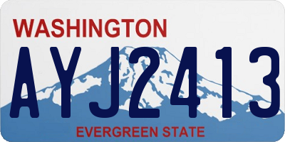 WA license plate AYJ2413