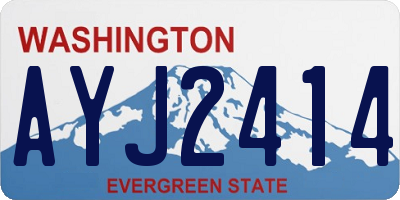 WA license plate AYJ2414