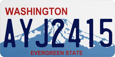 WA license plate AYJ2415
