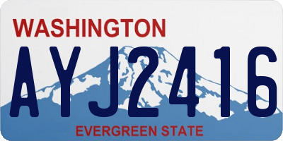 WA license plate AYJ2416