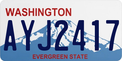WA license plate AYJ2417