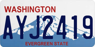 WA license plate AYJ2419