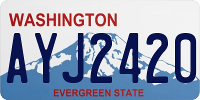 WA license plate AYJ2420