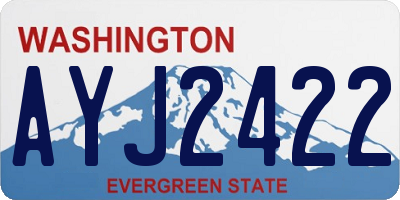 WA license plate AYJ2422