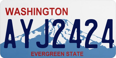 WA license plate AYJ2424
