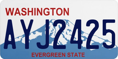 WA license plate AYJ2425