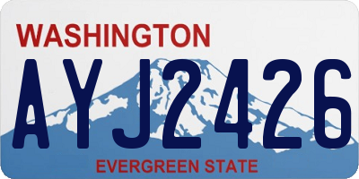 WA license plate AYJ2426