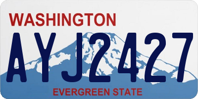 WA license plate AYJ2427