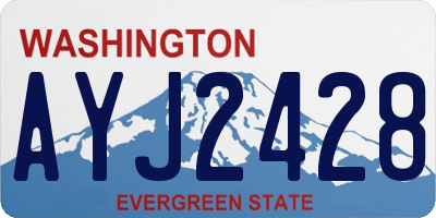 WA license plate AYJ2428