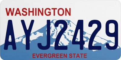 WA license plate AYJ2429