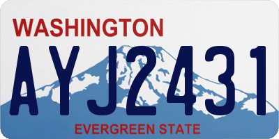 WA license plate AYJ2431