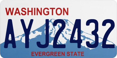 WA license plate AYJ2432