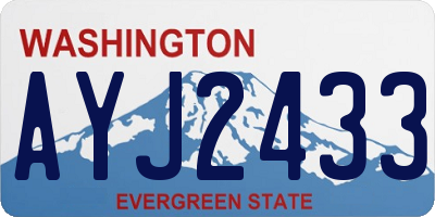 WA license plate AYJ2433