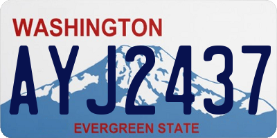 WA license plate AYJ2437