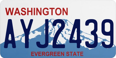 WA license plate AYJ2439