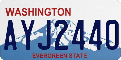 WA license plate AYJ2440