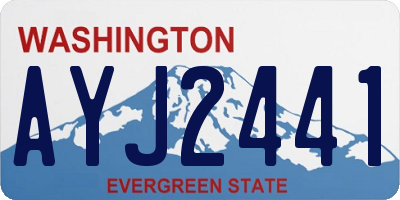 WA license plate AYJ2441