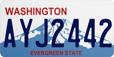 WA license plate AYJ2442