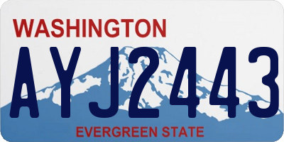 WA license plate AYJ2443