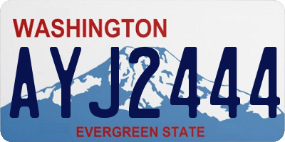 WA license plate AYJ2444