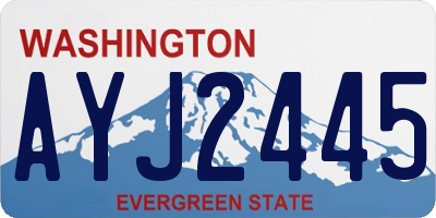 WA license plate AYJ2445