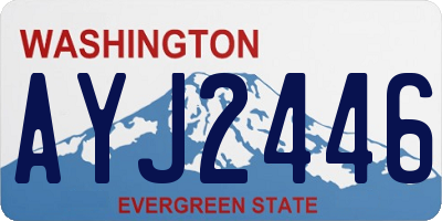 WA license plate AYJ2446