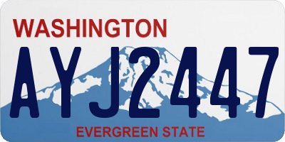WA license plate AYJ2447