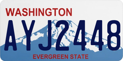 WA license plate AYJ2448