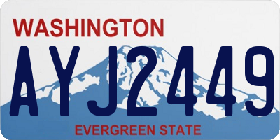 WA license plate AYJ2449