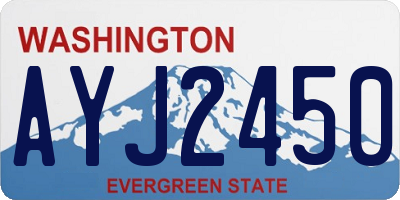 WA license plate AYJ2450