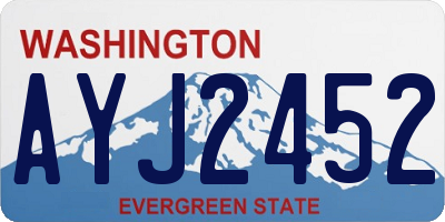WA license plate AYJ2452