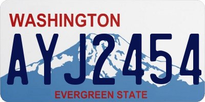WA license plate AYJ2454