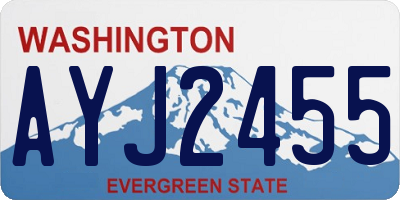WA license plate AYJ2455